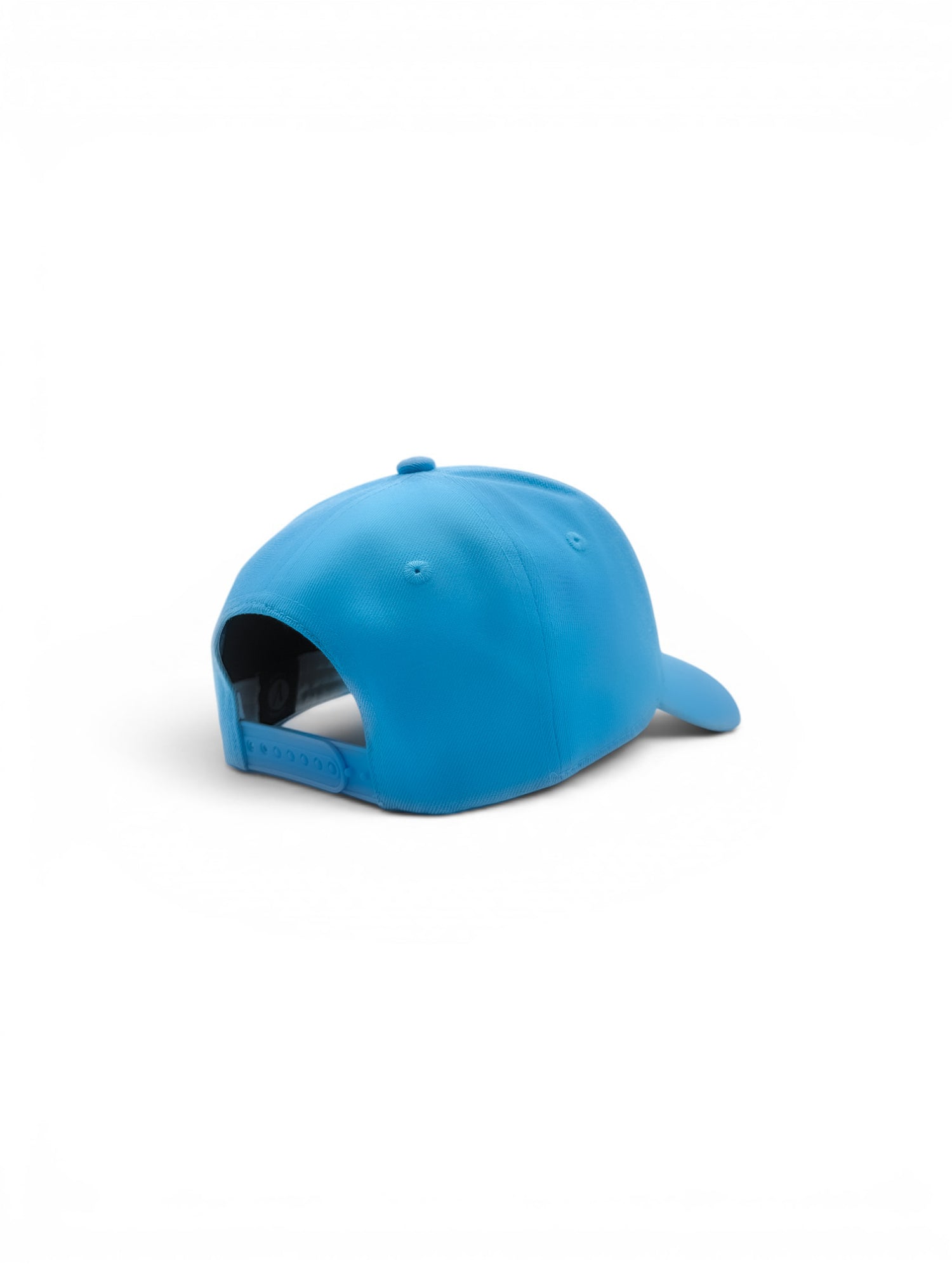 Rear view of the lagoon and white Listo premium structured hat by Vancouver Signature