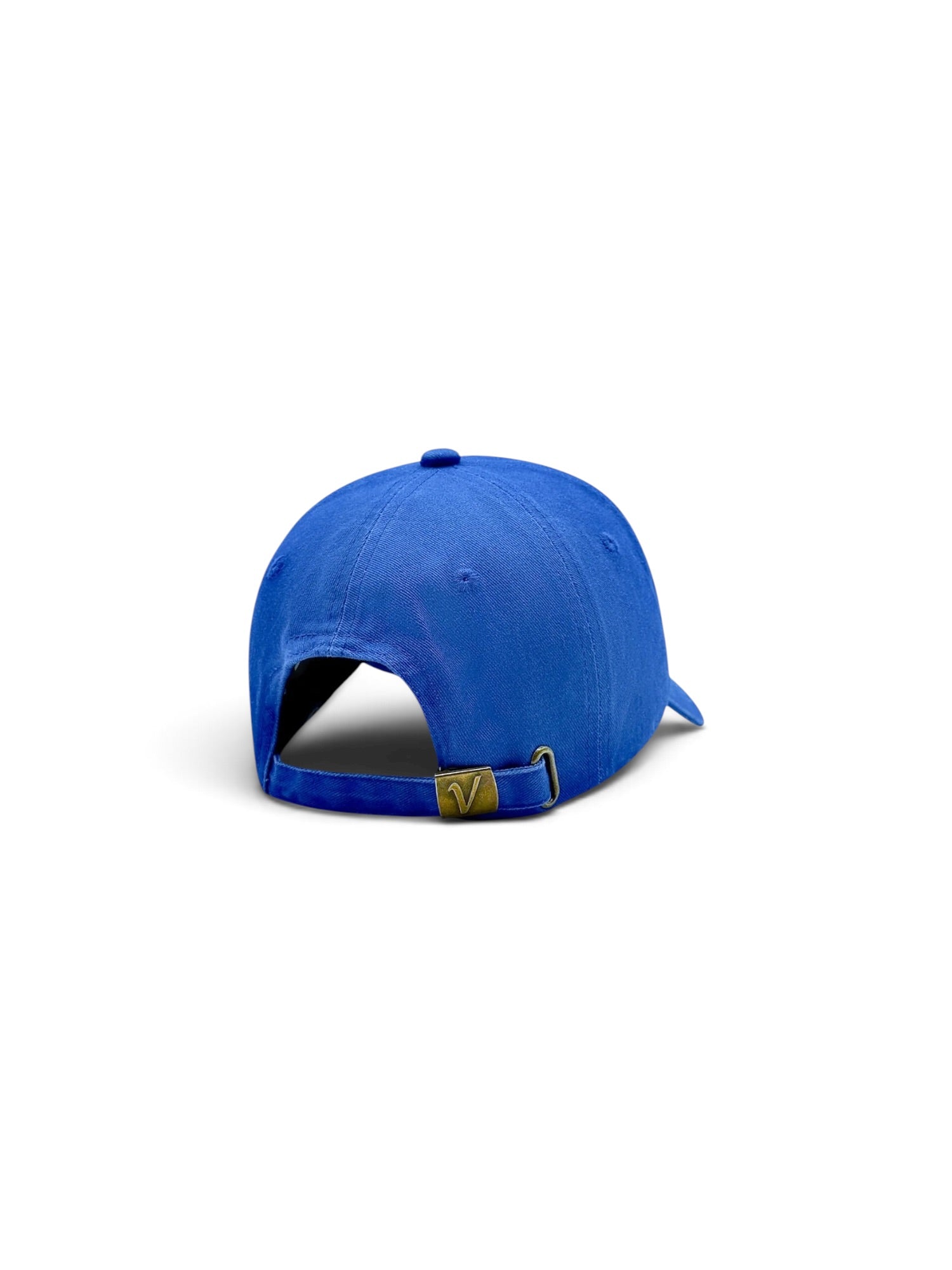 Rear view of the pacific and white Elation relaxed-fit cotton hat by Vancouver Signature.