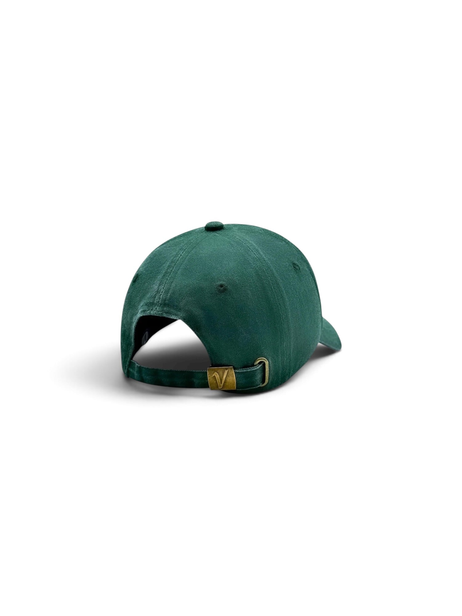 Rear view of the pine and white Elation relaxed-fit cotton hat by Vancouver Signature