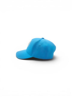 Side view of the lagoon and white Listo premium structured hat by Vancouver Signature