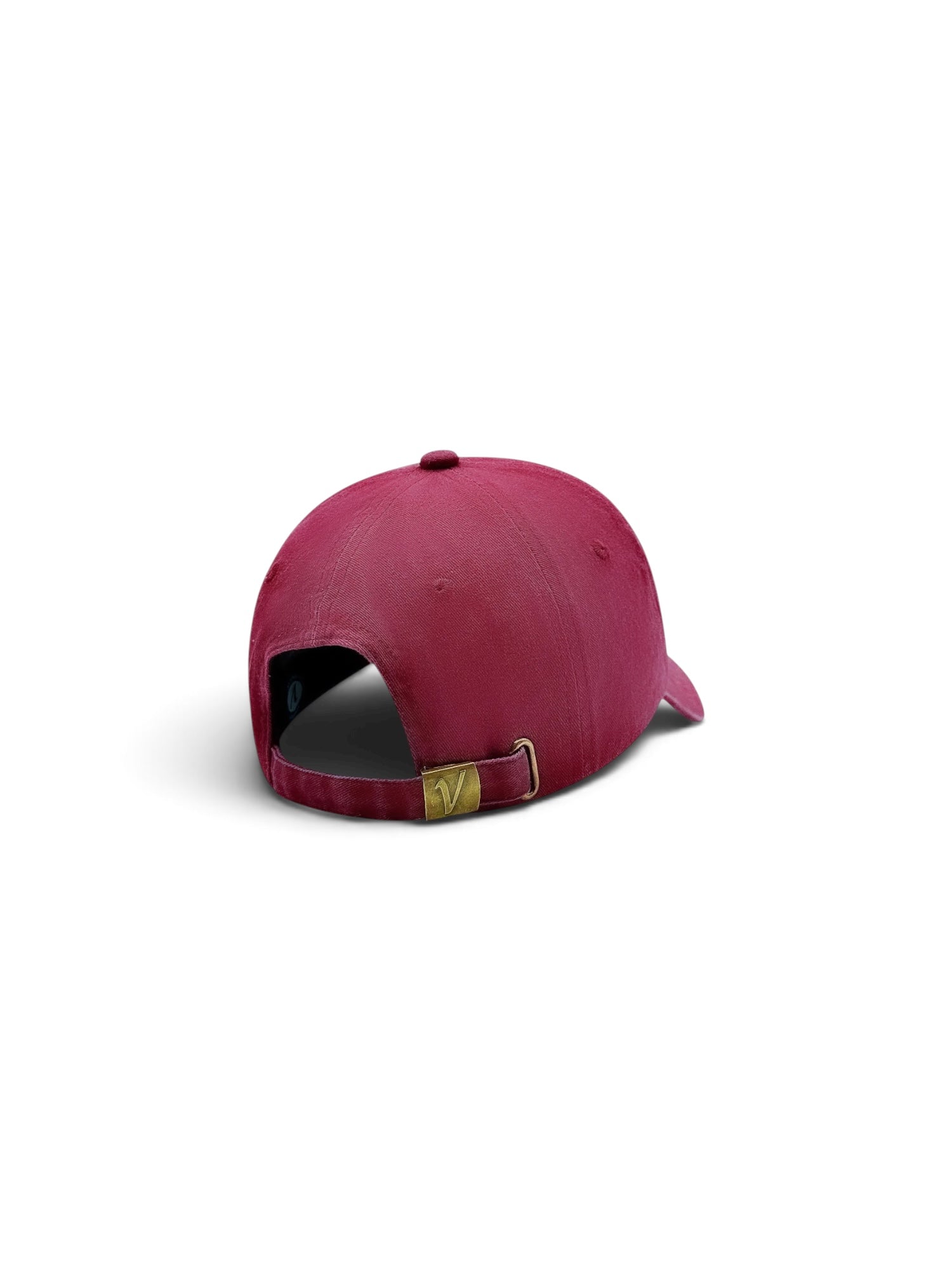 Rear view of the burgundy and white Elation relaxed-fit cotton hat by Vancouver Signature
