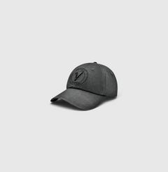 Front view of the charcoal and black Elation relaxed-fit cotton hat by Vancouver Signature
