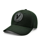 Front view of the canopy and black Listo premium structured hat by Vancouver Signature