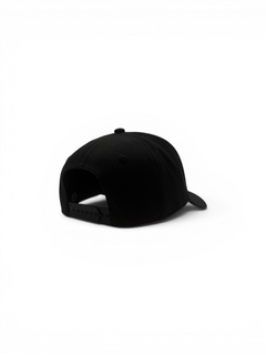 Rear view of the black and black Listo premium structured hat by Vancouver Signature