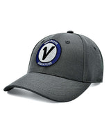 Front view of the stone and black Listo premium structured hat by Vancouver Signature