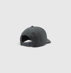 Rear view of the stone and black Listo premium structured hat by Vancouver Signature